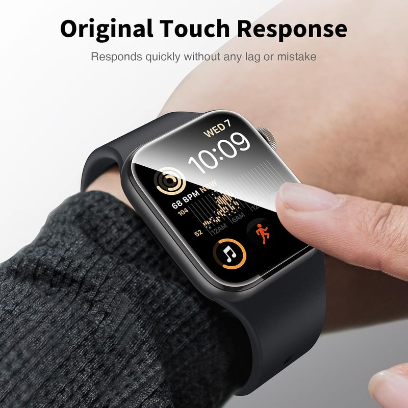 LK 6 Pack Apple Watch Screen Protector 44mm SE (2023) Series 6/5/4 [Flexible TPU Not Glass] Self-Healing, Max Coverage, Bubble Free, HD Clear Screen Protector for iWatch 44mm, Anti-Scratch - Image 5